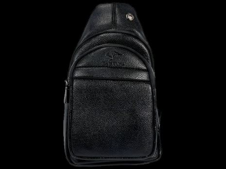 Чёрная сумка через плечо на три отделения, 4 л