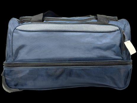 Стильна синя сумка на колесах із двома відділеннями, об'ємом 65 л Стильна синя сумка на колесах із двома відділеннями, об'ємом 65 л