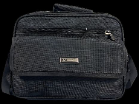 Сумка для через плечо на четыре отдела, 17 л, дополнительные ручки, черная