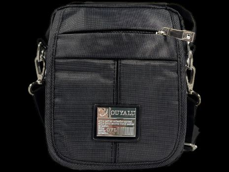 Компактная сумка через плечо на 4 отделения, черная