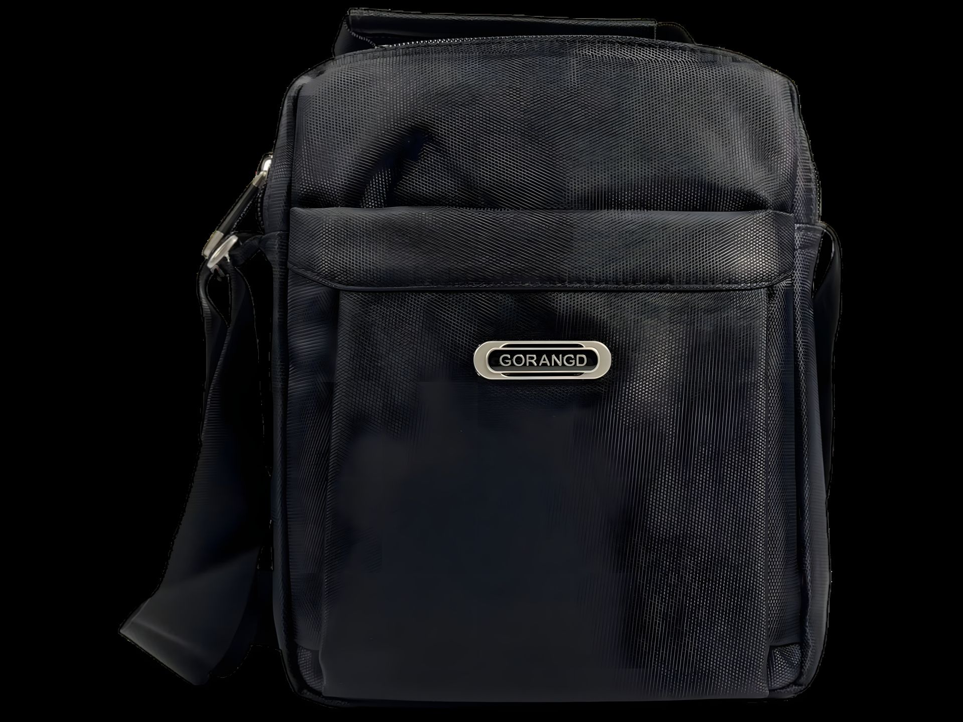 Удобная и компактная мужская сумка через плечо, 3 отделения, черная Удобная и компактная мужская сумка через плечо, 3 отделения, черная