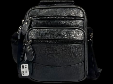 Сумкао через плече з натуральної шкіри Gorangd 019 чорна