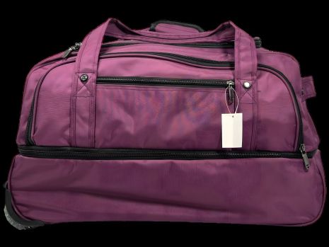 Вместительная сумка на колесах с пятью отделениями, 77 л, фиолетовая