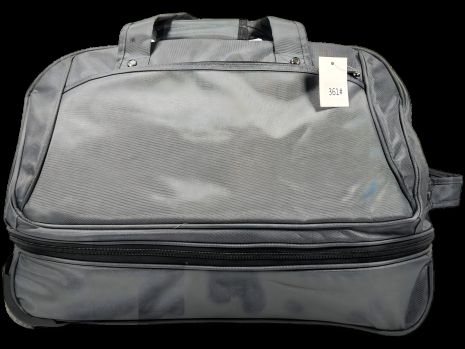 Вместительная серая сумка на колесах, 81 л, с двумя отделениями