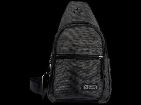 Чоловіча слінг-сумка на 4 відділення сірого кольору, 4 л