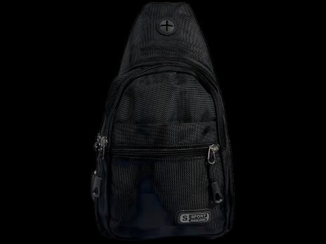 Мужская сумка-слинг с четырьмя отделениями, черная