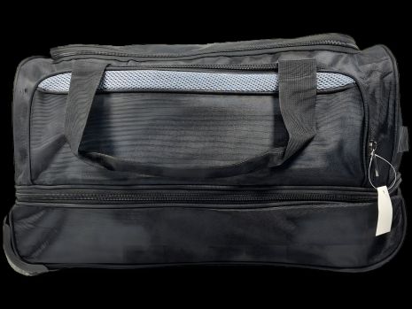 Сумка з колесами на два відділення, 65 л, чорна