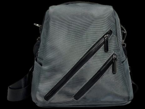 Рюкзак міський, два відділення, 8 л, сірий