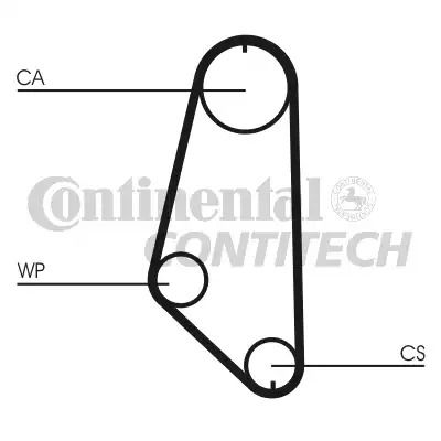 Ремінь зубчастий ГРМ CHEVROLET MONZA, VAUXHALL CAVALIER, CONTITECH (CT720)