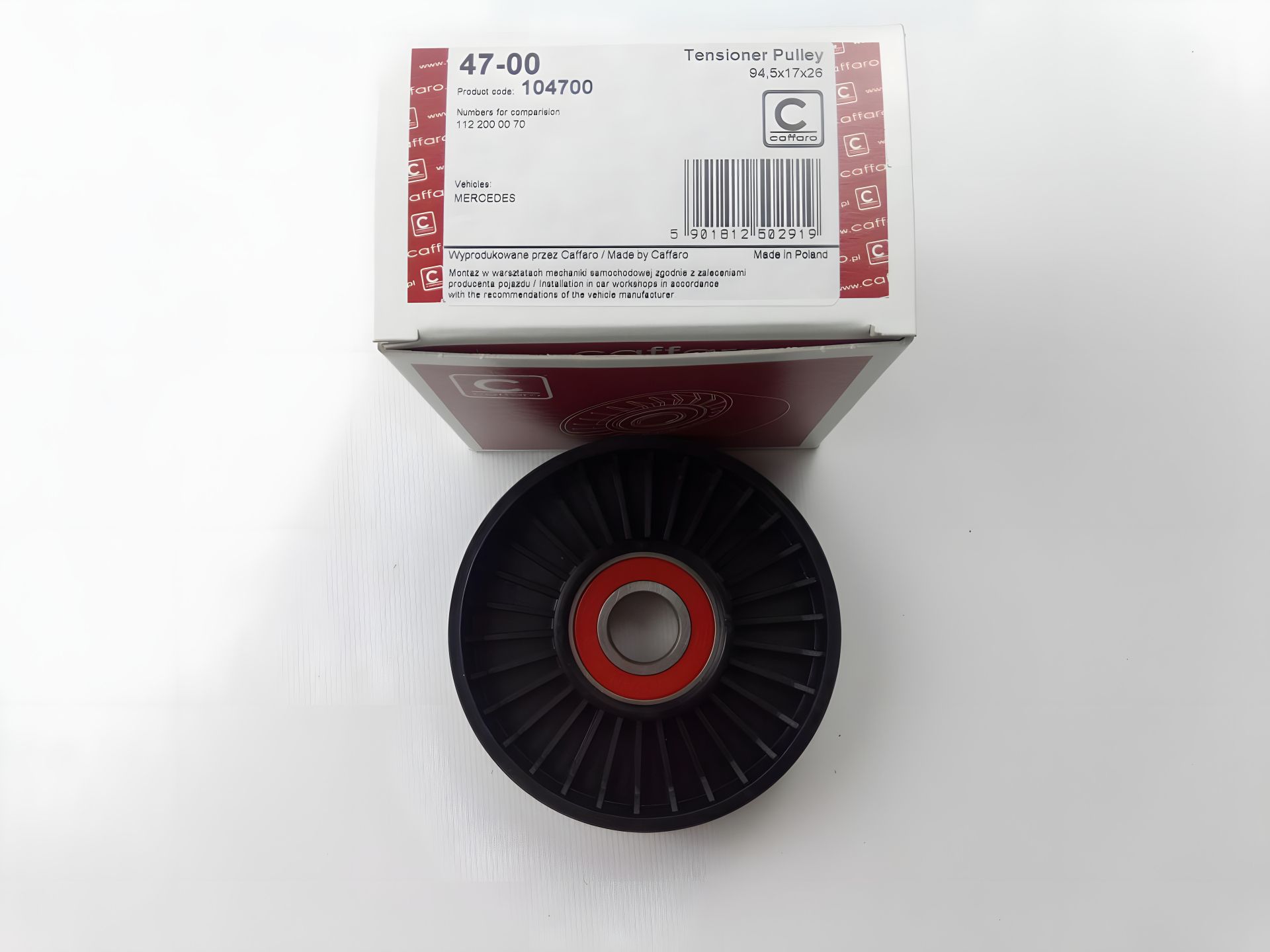 Натяжний ролик ременя генератора MERCEDES, CAFFARO (47-00) (1122000070) Натяжний ролик ременя генератора MERCEDES, CAFFARO (47-00) (1122000070)