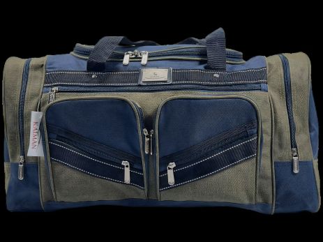 Дорожная сумка на шесть отделений, 52 л, синяя с зеленым