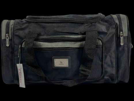 Сумка дорожная на пять отделений, 22 л черно-серая
