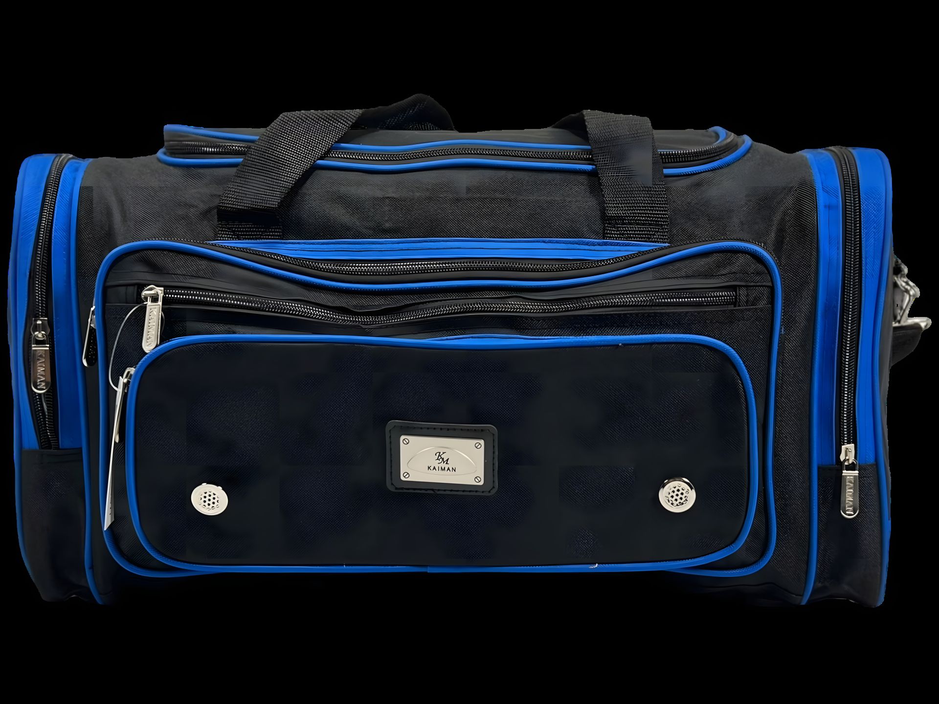 Чорна з синьою дорожня сумка на шість відділеннь, 45 л Чорна з синьою дорожня сумка на шість відділеннь, 45 л