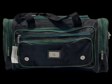 Дорожня сумка з шістьма відділеннями, 45 л, чорна з зеленим Дорожня сумка з шістьма відділеннями, 45 л, чорна з зеленим