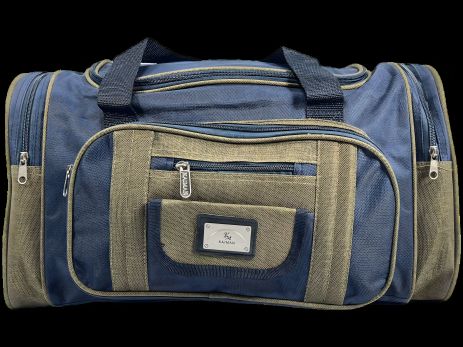 Синя дорожня сумка з зеленим, шестивіддільна, 40 л