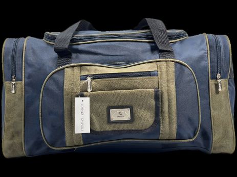 Дорожня сумка з шістьма відділеннями, 65 л, синьо-зелена