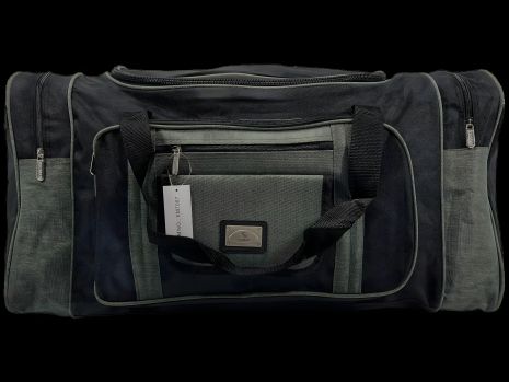 Дорожная сумка на шесть отделений, 80 л, черная с серым