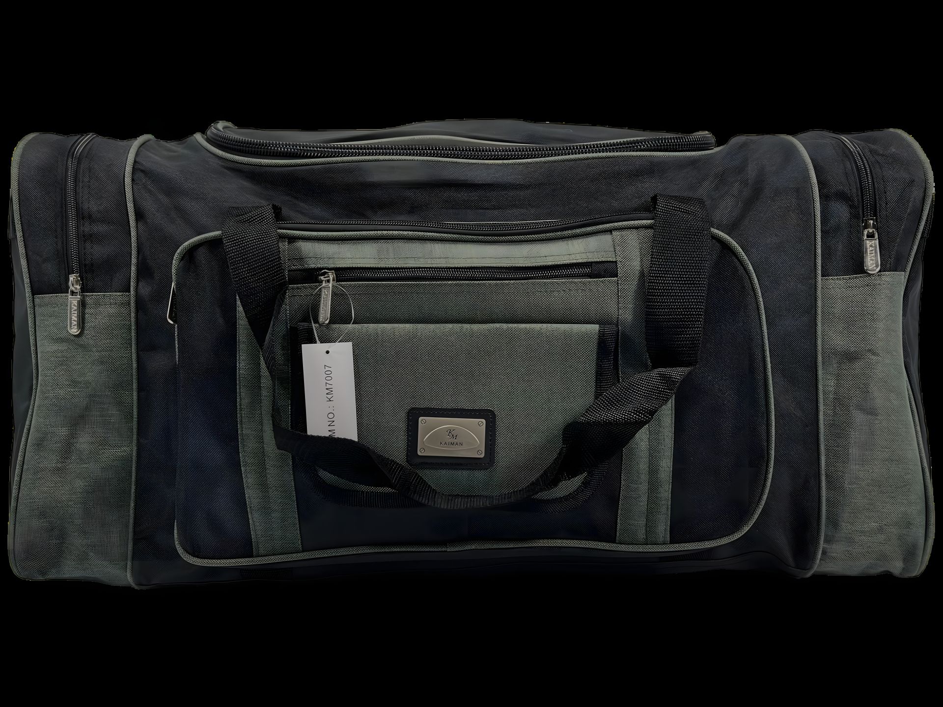 Дорожня сумка з шістьма відділеннями, 80 л, чорна з сірими акцентами Дорожня сумка з шістьма відділеннями, 80 л, чорна з сірими акцентами