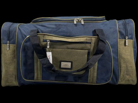 Дорожня сумка з шістьма відділеннями, 80 л, синя з зеленим