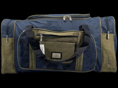 Дорожня сумка з шістьма відділеннями, 80 л, синя з зеленим