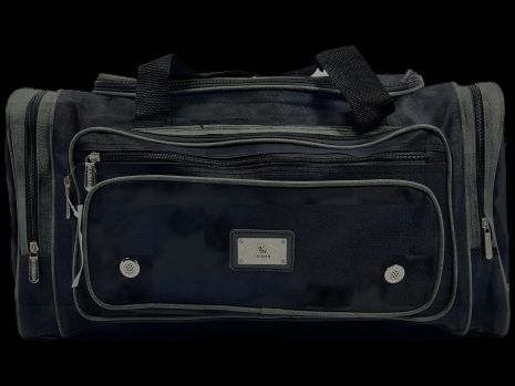 Дорожная сумка с шестью отделениями, 45 л, черная с серым
