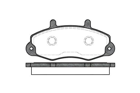 Комплект тормозных колодок, дисковый тормоз FORD TRANSIT, REMSA (039100)