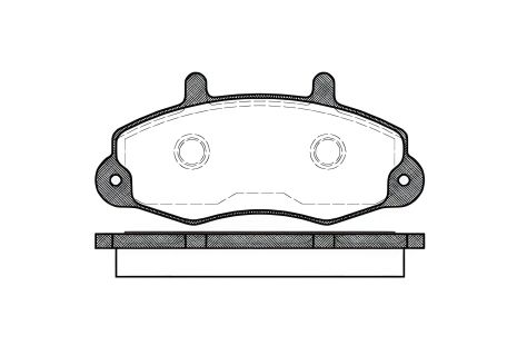 Комплект дисковых тормозных колодок для FORD TRANSIT, REMSA (039100)