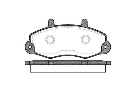 Комплект тормозных колодок, дисковый тормоз FORD TRANSIT, REMSA (039100)