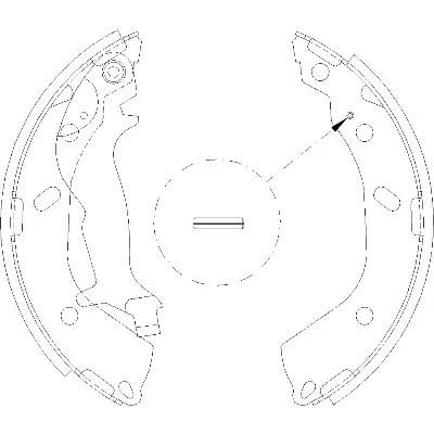 Комплект гальмівних колодок HYUNDAI GETZ, CHRYSLER SARATOGA, REMSA (419300)