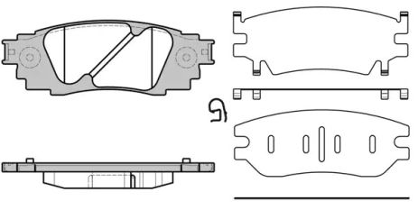 Комплект тормозных колодок TOYOTA C-HR, LEXUS RX, WOKING (P1736310)