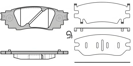 Комплект гальмівних колодок, дискове гальмо TOYOTA C-HR, LEXUS RX, REMSA (163610) Комплект гальмівних колодок, дискове гальмо TOYOTA C-HR, LEXUS RX, REMSA (163610)