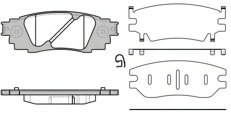 Комплект тормозных колодок, дисковый тормоз TOYOTA C-HR, LEXUS RX, REMSA (163610)