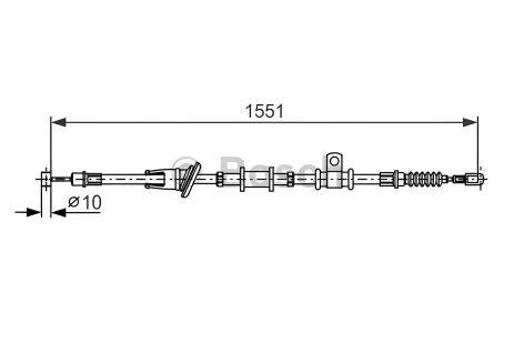 Трос ручного тормоза MITSUBISHI SPACE, BOSCH (1987482400) Трос ручного тормоза MITSUBISHI SPACE, BOSCH (1987482400)