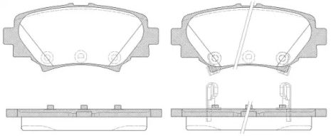 Комплект гальмівних колодок, дискове гальмо MAZDA 3, REMSA (157002)