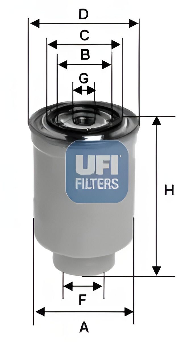 Паливний фільтр PEUGEOT 4008, CITROËN C4, UFI (2446500) Паливний фільтр PEUGEOT 4008, CITROËN C4, UFI (2446500)