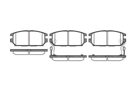 Комплект тормозных колодок для MITSUBISHI PROUDIA/DIGNITY, REMSA (035612) Комплект тормозных колодок для MITSUBISHI PROUDIA/DIGNITY, REMSA (035612)