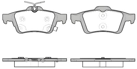 Комплект гальмівних колодок FORD FOCUS, WOKING (P942311)
