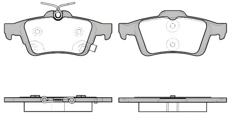 Комплект гальмівних колодок FORD FOCUS, WOKING (P942311) Комплект гальмівних колодок FORD FOCUS, WOKING (P942311)