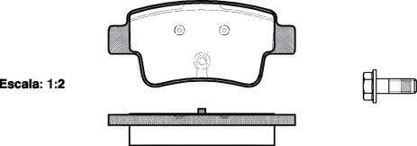 Гальмівні колодки, дискове гальмо для ABARTH GRANDE, OPEL CORSA, REMSA (119800)