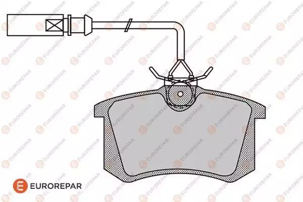 Комплект гальмівних колодок, дискове гальмо VW GOLF V, FORD GALAXY, EUROREPAR (1619791880) Комплект гальмівних колодок, дискове гальмо VW GOLF V, FORD GALAXY, EUROREPAR (1619791880)