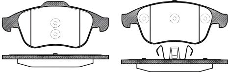 Комплект дисковых тормозных колодок для RENAULT CLIO, REMSA (135010)