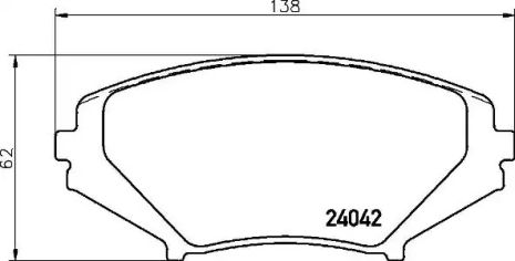 Набір гальмівних колодок, диск Brake Mazda RX-8, Brembo (P49034)