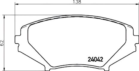 Комплект дискових гальмівних колодок для MAZDA RX-8, BREMBO (P49034)