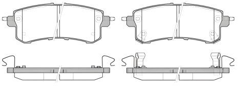 NISSAN PATROL, INFINITI QX80, REMSA (144702) гальмівних колодок дискове гальмо комплект NISSAN PATROL, INFINITI QX80, REMSA (144702) гальмівних колодок дискове гальмо комплект