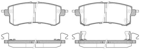 Комплект тормозных колодок, дисковый тормоз NISSAN PATROL, INFINITI QX80, REMSA (144702)