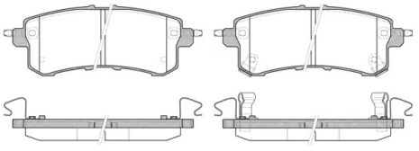 Комплект тормозных колодок, дисковый тормоз NISSAN PATROL, INFINITI QX80, REMSA (144702)