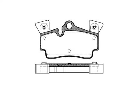 Комплект гальмівних колодок, дискове гальмо AUDI Q7, PORSCHE CAYENNE, REMSA (099610)