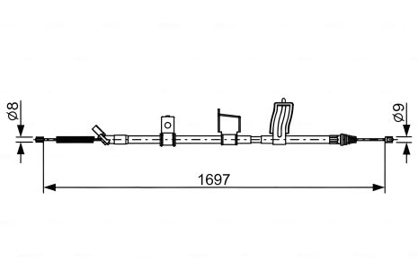 Трос ручного гальма BOSCH, NISSAN X-TRAIL (1987482628) Трос ручного гальма BOSCH, NISSAN X-TRAIL (1987482628)