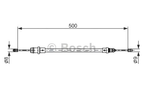 Трос ручного тормоза FIAT SCUDO, CITROËN C8, BOSCH (1987477565)