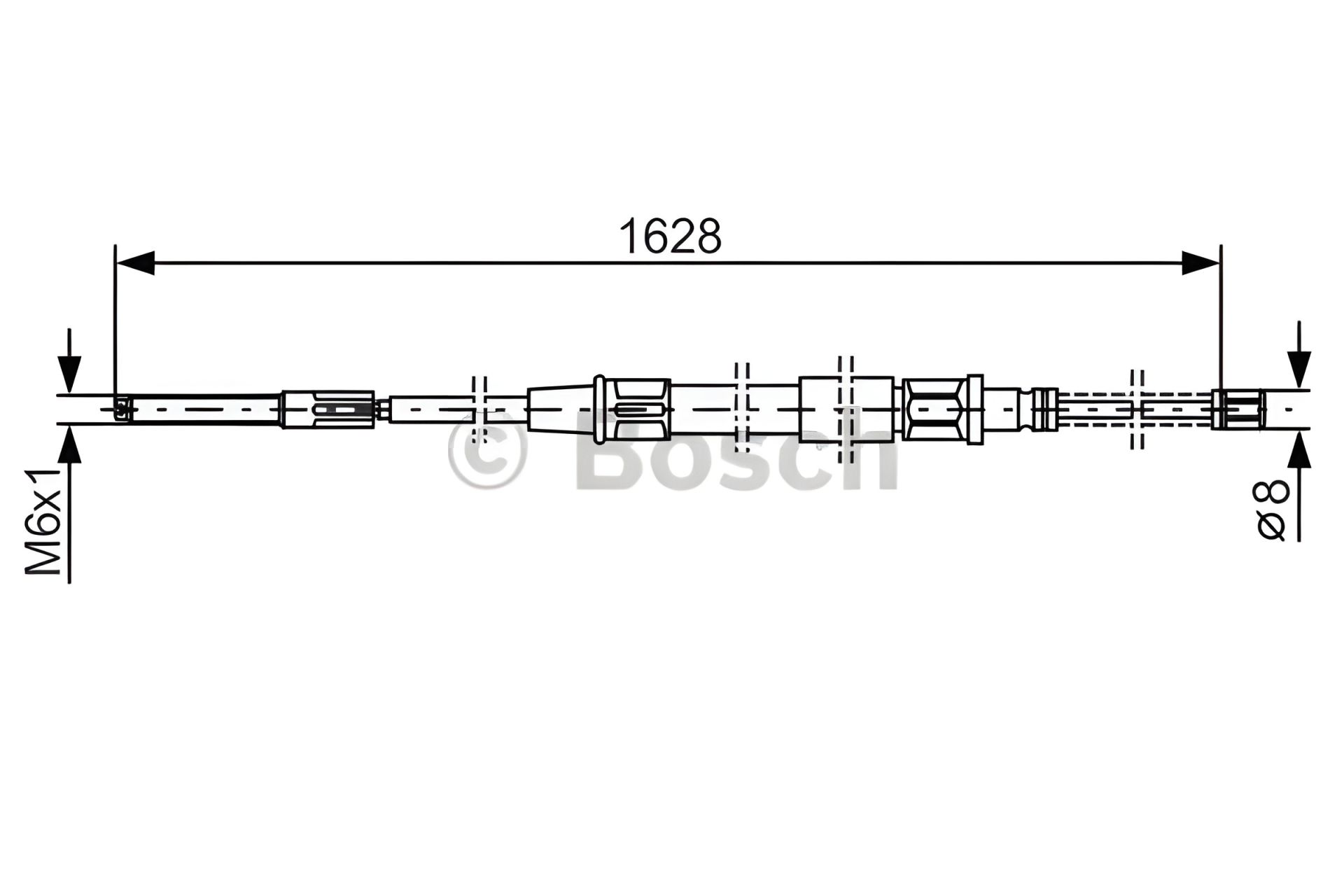 Ручного гальма трос VW PASSAT, BOSCH (1987477169) Ручного гальма трос VW PASSAT, BOSCH (1987477169)